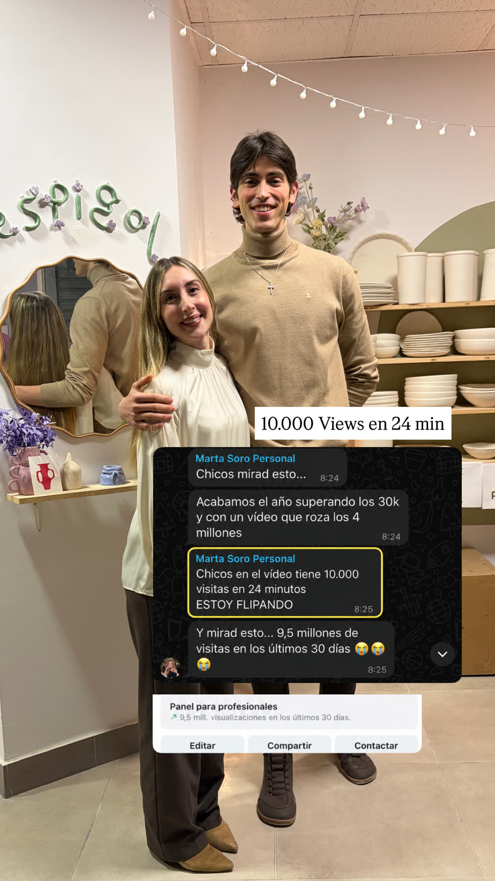 Marta Soro: 10.000 visitas en 24 minutos y 9,5 millones en 30 días